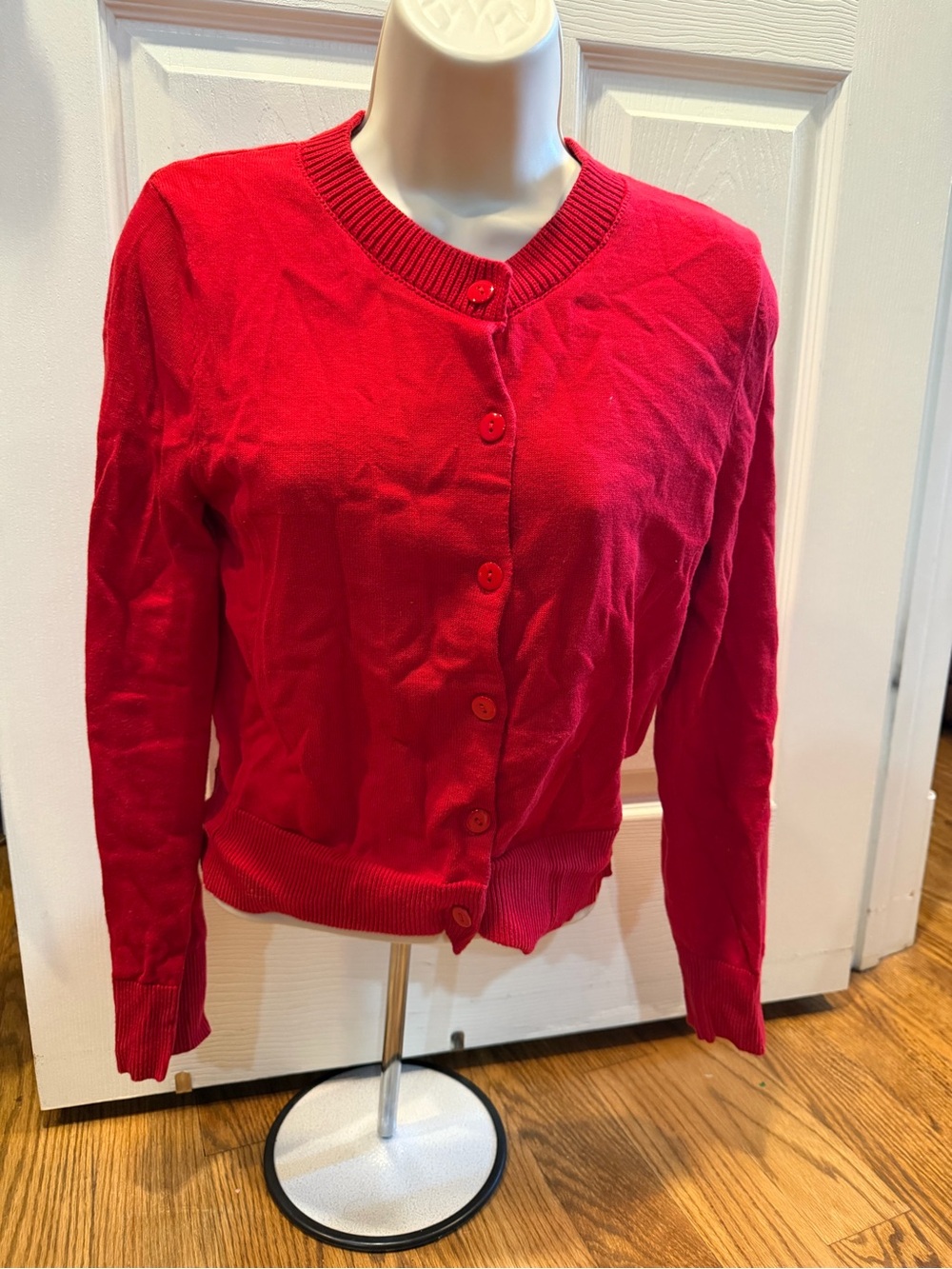 Edikted Hollie Button up Cardigan-red/small